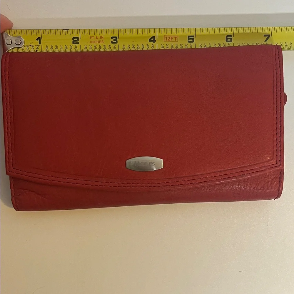 Rolfs Vintage Genuine Red Leather Women's Wallet, 7x4, Classic, Timeless